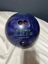 Vintage Brunswick Axis Blue Bowling Ball 1H69198 , Read Description