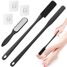 Pack of 3 Silicone Toe Cleaning Brush,Soft Brush Foot Scrubber Long Black