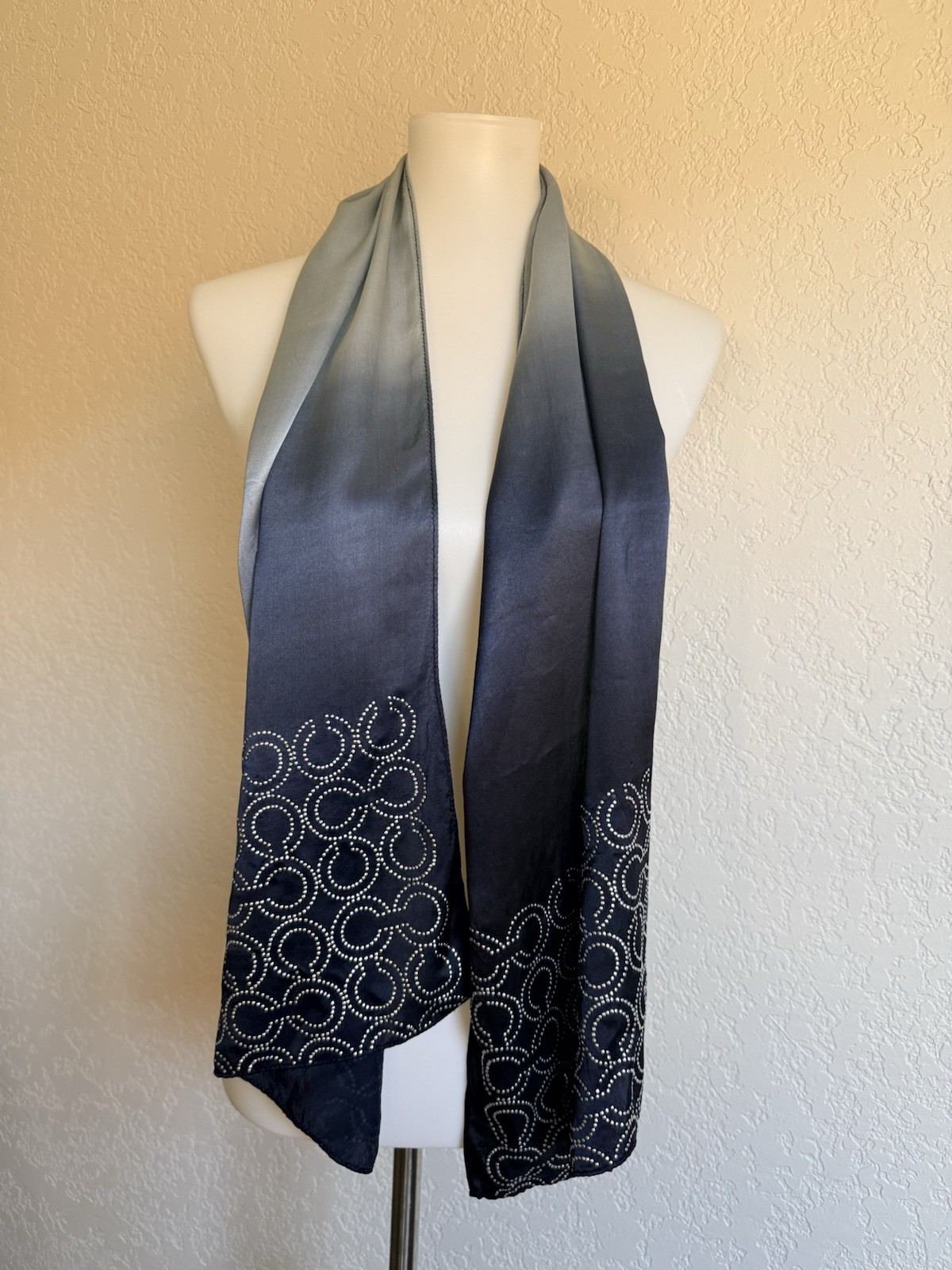 Coach Silk Ombre Rectangular Silver Studded “C” S… - image 3