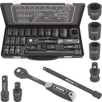 "Kraft SteckschlÜSsel Satz 1/2\" 22-TLG Ratschen SET Adapter VerlÄNgerung NÜSse"