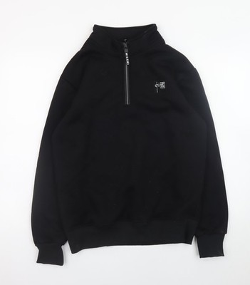 Schöner schwarzer Pullover Sweatshirt Herren UK Größe S