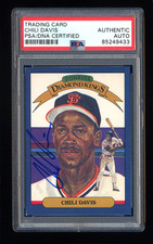 CHILI DAVIS SIGNED 1986 DONRUSS DIAMOND KINGS CARD PSA/DNA AUTOGRAPHED SF GIANTS
