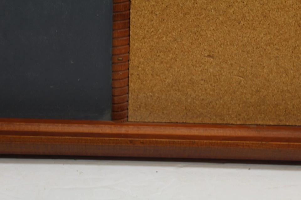 Vintage Wood Message Cork  & Chalk Board Gold Eagle Emblem - Image 4 of 4