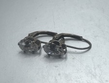 925 sterling silver cz dangle drop earrings