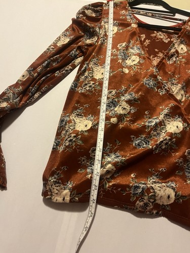 womans Small velvet Feel top#boho#fem#cottagecore - Afbeelding 5 van 6