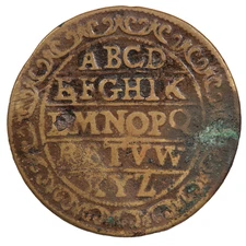 GERMANY NUREMBERG ALPHABET GAMING COUNTER TOKEN JETON