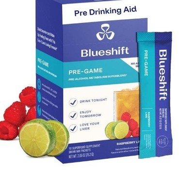 Blueshift Pre-Game - Pre Drinking NAC Supplement Electrolyte Powder Packets 10pk