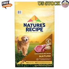 Senior Dog Food Nutrient-Dense Mature Lamb & Brown Rice Recipe 24 lb Bag Home US 1.97 per pound