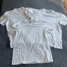 Jockey Mens 3 Pack White Cotton Crew Neck Undershirts Size XL Short Sleeve Tees