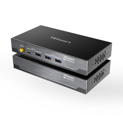 TESmart HDMI 4K60 KVM Extender Dual Monitor USB3.0 100m CAT6a