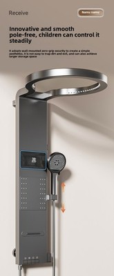 Wandduschpaneel mit LED Panel, Digitalanzeige, Wasserfalldusche 