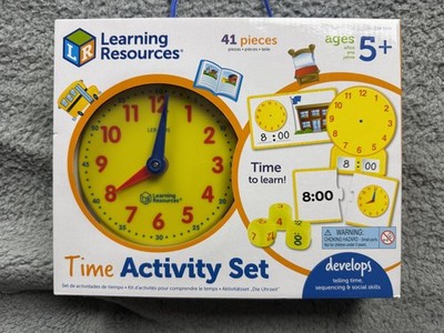 Learning Resources Time Activity Set 41 Pieces Ages 5+ Telling Time LER 3220