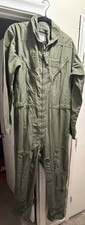 GENUINE GREEN NOMEX FIRE RESISTANT FLIGHT SUIT CWU-27/P - 46L.