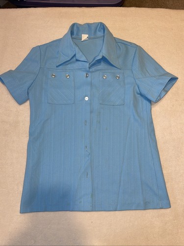 Vintage 60/70s Full Button Pocketed Blouse Pics For Measurements - 第 1/4 張圖片