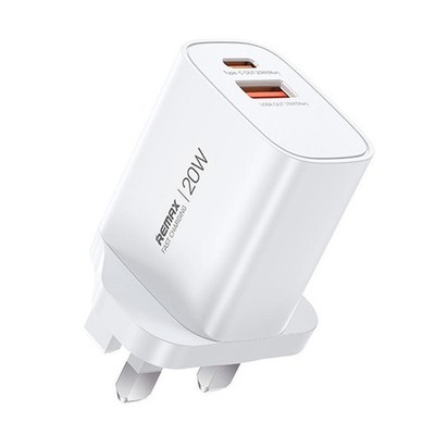 REMAX U187 20W USB-C GaN Schnellladegerät, UK-Stecker (weiß)