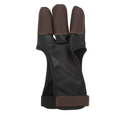 (S)Archery Glove Finger Tab Accessories Three Finger Guard PU Leather CH