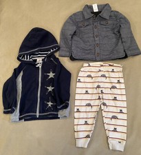 Hanna Andersson 80 Hoodie Gymboree Quilted Jacket Shirt Raccoon Pants 18-24 Lot