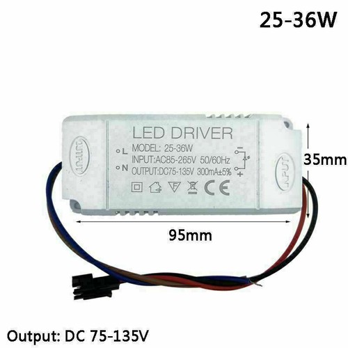 LED Driver 36W 24W 20W 18W 10W 5W 3W Trafo Treiber Transformator Netzteil 300mA - Picture 17 of 17