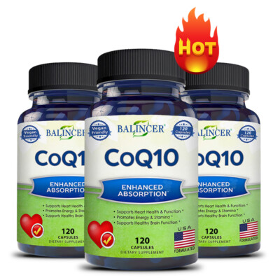COQ 10 Coenzyme Q10 400Mg - Supports Heart Health,Increases Energy And Endurance