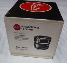 Box for Leitz Leica SUMMICRON-R 1:2/90mm Catalog 11219