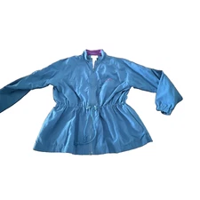 Vintage 1979 L L BEAN Blue  Full Zip Nylon Jacket Womans Sz XL??