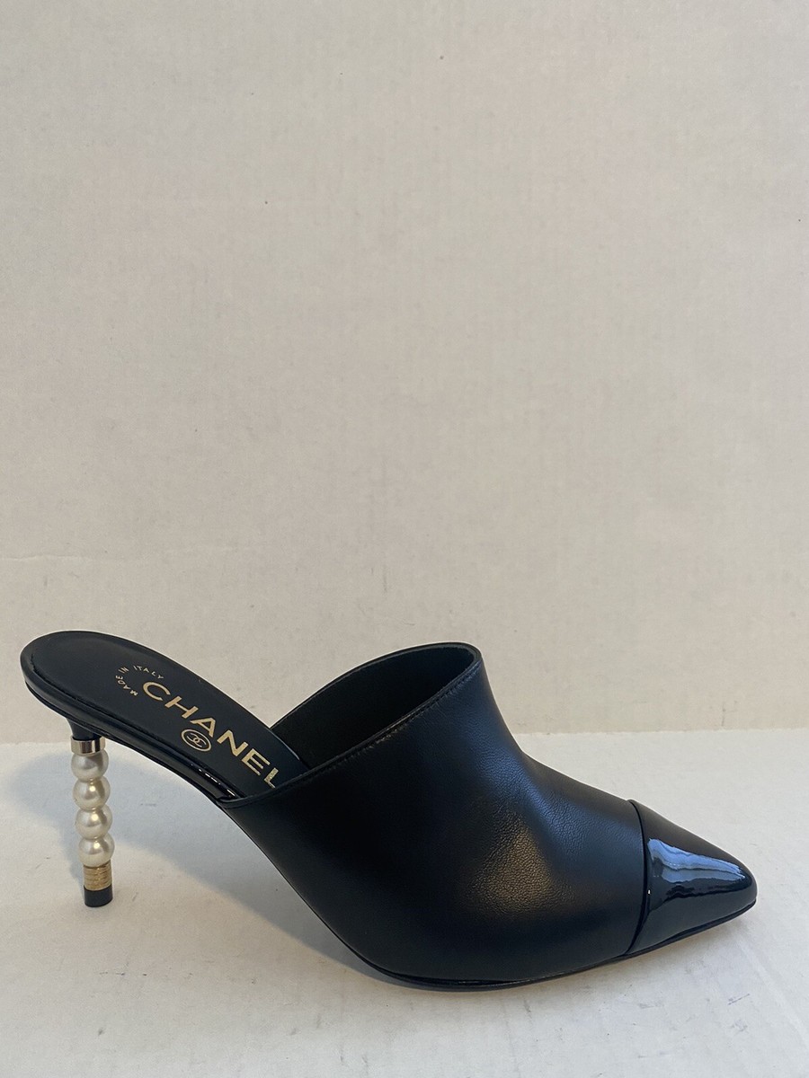シャネル★美品ミュール。 ミュール - ラムスキン、ブラック — ファッション | CHANEL シャネル