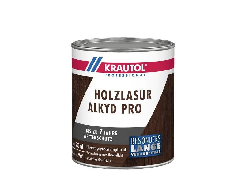 € 8,00L 2,5 L Krautol Holzlasur Alkyd Pro mittelschichtige Holzlasur Farbwahl