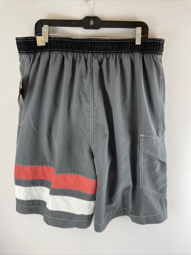 Paradise Collection Men XL Lined Board Shorts Swim Trunks Grey NEW w/ Pocket NEW - Picture 7 of 9