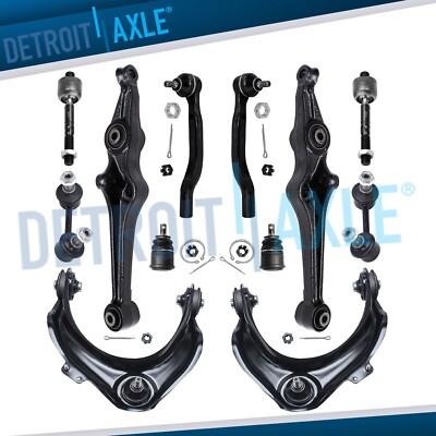 12pc Control Arms Ball Joint Tie Rods Sway Bar for Honda Accord Acura CL TL 2.3L