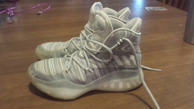 ADIDAS Mens Size 5 Crazy Explosive Basketball Shoes White Gray B42424 GEOFIT