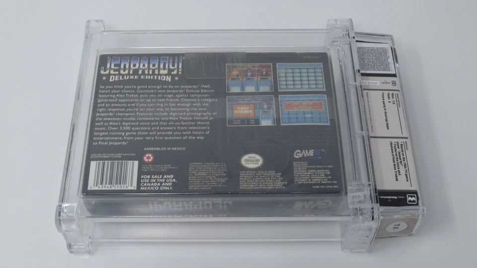 Jeopardy! Deluxe Edition Super Nintendo SNES Sealed Video Game Wata Graded 7.5 A - Image 3 of 4