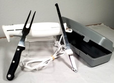 HAMILTON BEACH ELECTRIC KNIFE 74250R CARVING SET STAINLESS STEEL WITH CASE