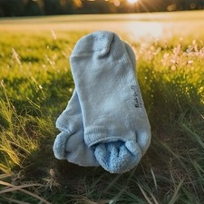 VTG Women's Footjoy Socks 9-11 Blue Low Cut Roll Top Acrylic Blend Ankle 90s