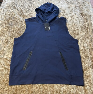 Nike Air Jordan Men's Dri-FIT Sport Fleece Sleeveless Hoodie Size