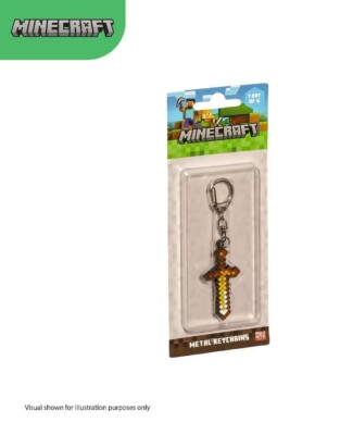 Minecraft Dungeons Items Keychain-Official Merchandise, Stylish Keyring for Fans