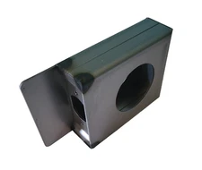 1-1/4" Single Hole Weldable Steel Lockbox for Doors and Gates (Fits most locks)