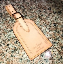 Authentic Louis Vuitton Leather Name Tag -ONE PIECE     