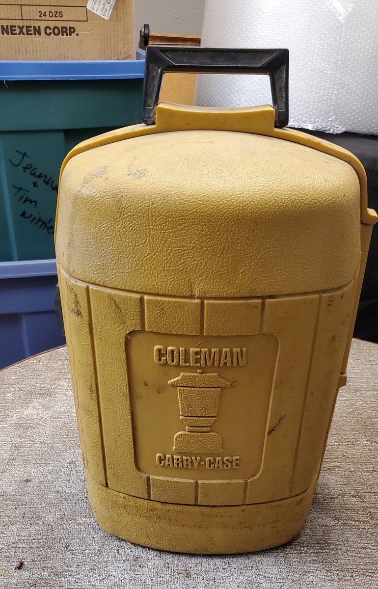 Vintage Coleman Model 275 Brown Dual Mantle Lantern with Clamshell