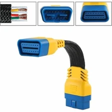 AUTOOL Car OBD2 II Enhanced Flexible Extension Male to Female Cable 20CM