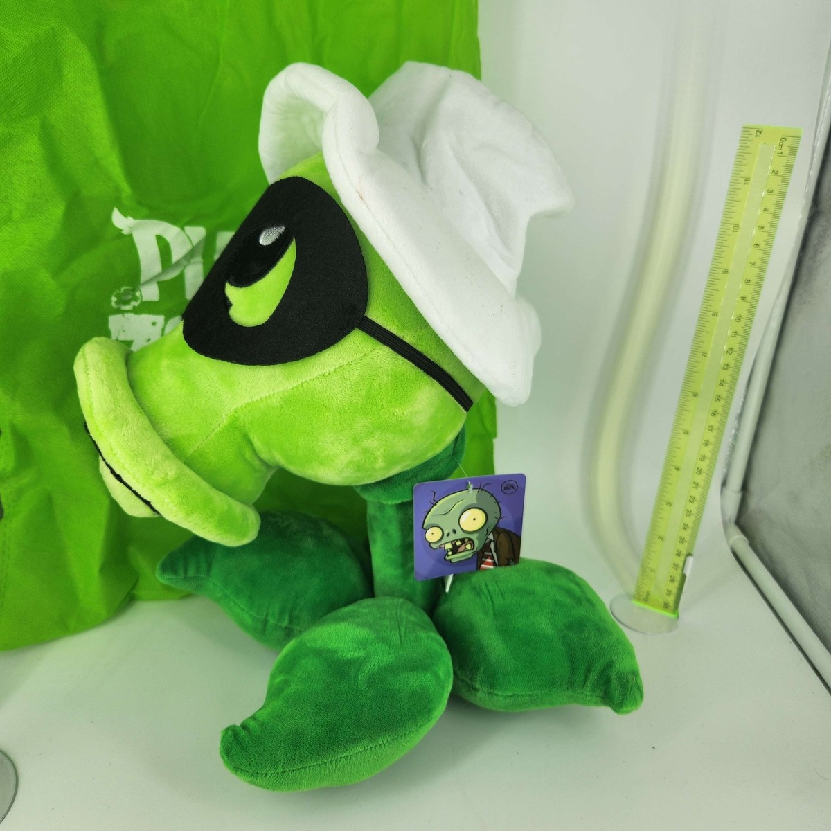 Peluche Plants vs. Zombies PVZ Gatling Pea usde doux Poupées Jouet pour Enfant 20cm-Gris