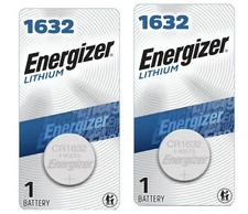 Energizer 1632 Lithium 3V Coin Battery, CR1623, 2 Packs 03/2034