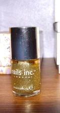 Nails Inc CHELSEA EMBANKMENT [classic gold glitter] Polish 10ml Sealed