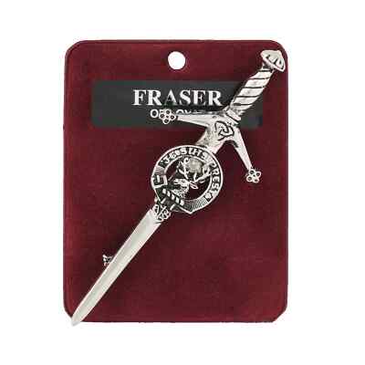 Scottish Family Clan Wappen Made in Scotland Fraser of Lovat Zinn Kilt Pin