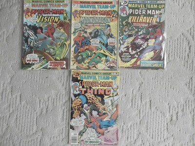 Marvel Team-Up 4 ISSUE LOT #42,44,45,47 SPIDER-MAN VISION,MOONDRAGON,THE THING