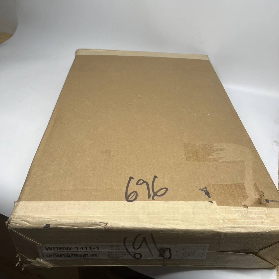 Floating 1 Drawer Night Stand w/Open Shelf Wall Mounted White WDBW-1411-1 NEW - Image 3 of 4