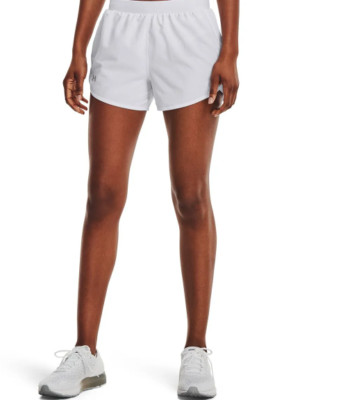 Under Armour Women's Fly-By 2.0 Running & Gym Shorts  Multi Size White/Gray
