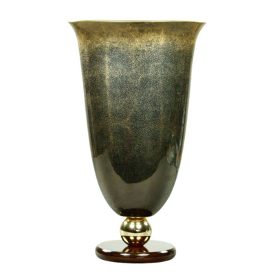 Mangani Firenze Design Porzellan Boden Vase Hasenfellglasur Giulia 70er 80er