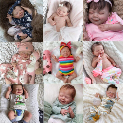 Sleeping Reborn Baby Dolls Girls/Boys 19 Inch Lifelike Soft Vinyl