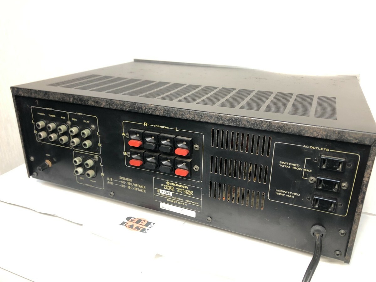 Pioneer SA-7800 Stereo Integrated Amplifier For Parts or Pioneer SA-7800 Stereo Integrated Amplifier For Parts or