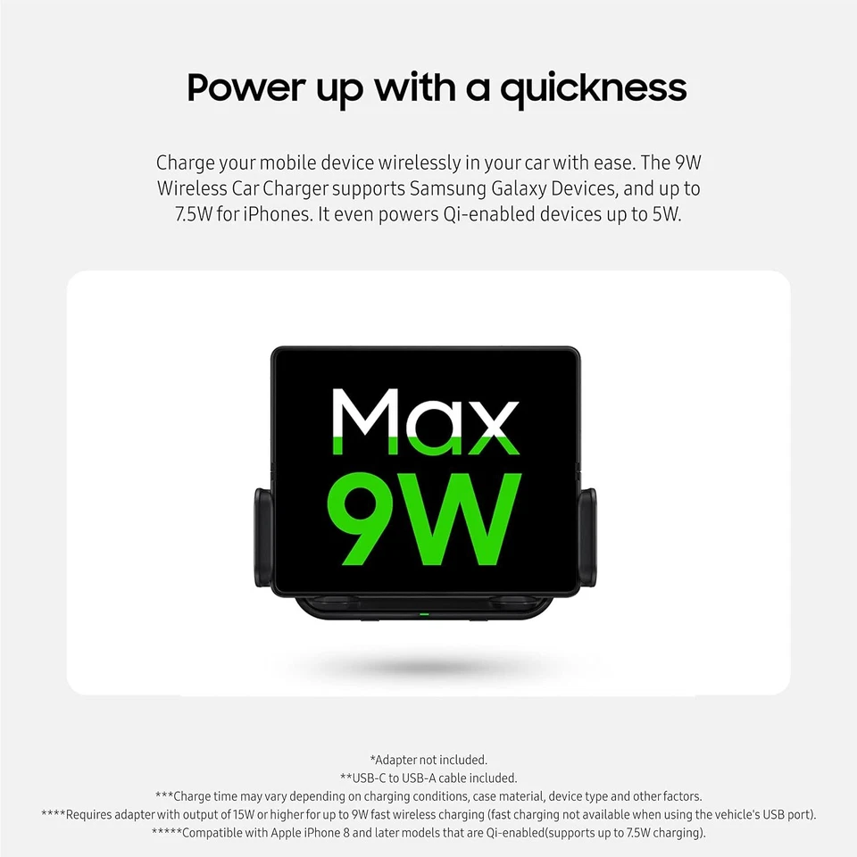 Cargador de coche inalámbrico Samsung EP-H5300 - negro *genuino, nuevo* Foto 4 de 4